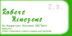 robert minczent business card